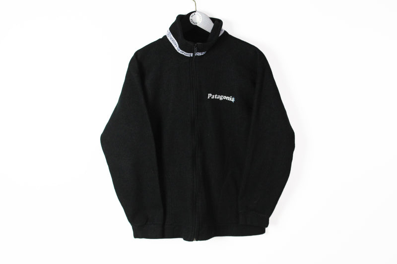 Vintage Fleece Full Zip Small black Patagonia Argentina outdoor sweater