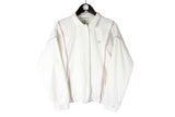 Vintage Adidas Track Jacket Women's Medium white small logo 90s retro classic sport windbreaker made in West Germany
