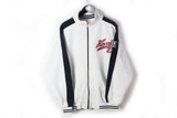 Vintage Karl Kani Sweatshirt Full Zip Medium white big logo 90s 23 brooklyn retro style Hip hop bootleg jumper