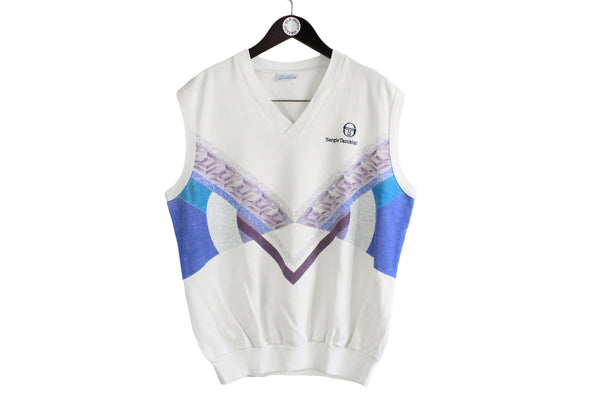 Vintage Sergio Tacchini Vest Large / XLarge size men's classic tennis wear sleeveless pullover sport authentic athletic rare retro 90's 80's clothing
