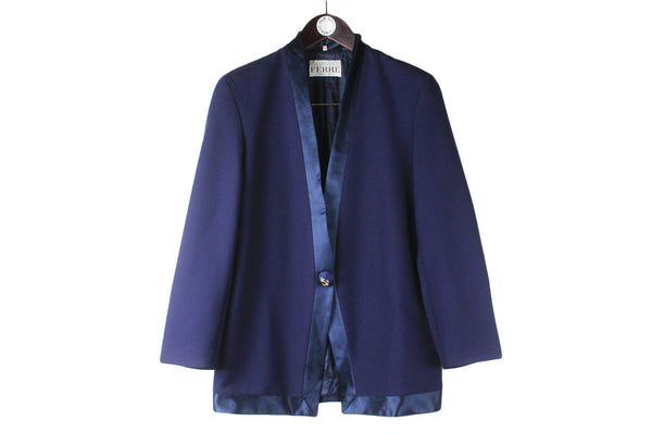 Vintage Gianfranco Ferre Blazer Women's 42 blue authentic luxury classic retro style jacket