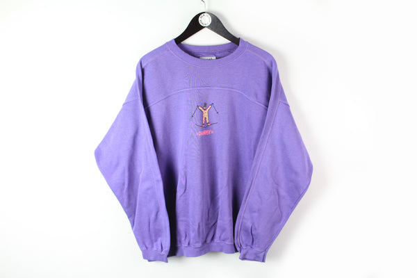 Vintage Champex Ski Sweatshirt Medium crewneck purple snowboard winter style 90's retro jumper