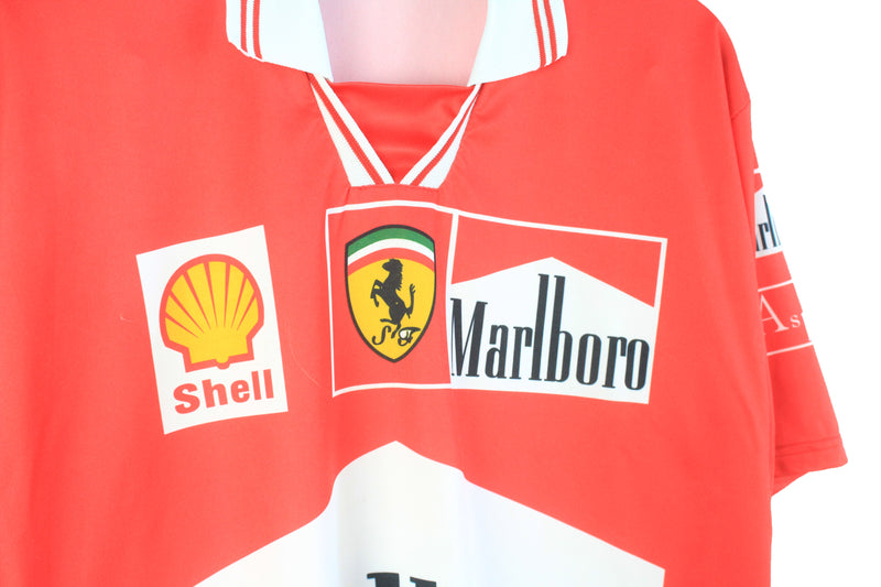 Vintage Michael Schumacher Ferrari Polo T-Shirt Large