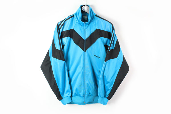 Vintage Adidas Track Jacket Medium blue 90's windbreaker retro style full zip