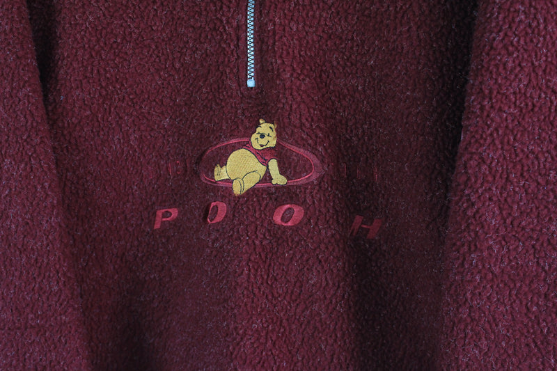 Vintage Winnie-the-Pooh Fleece 1/4 Zip XLarge