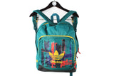 Vintage Adidas Backpack big logo sport green 90's street style authentic athletic travel bag