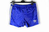 Vintage Adidas Shorts XSmall / Small blue 90s sport retro style Germany shorts