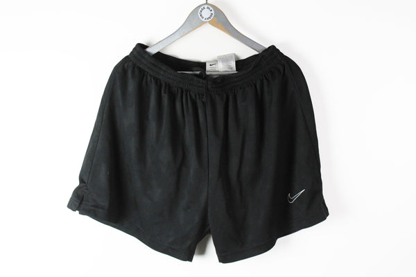 Vintage Nike Shorts XXLarge black small swoosh logo 90s sport shorts