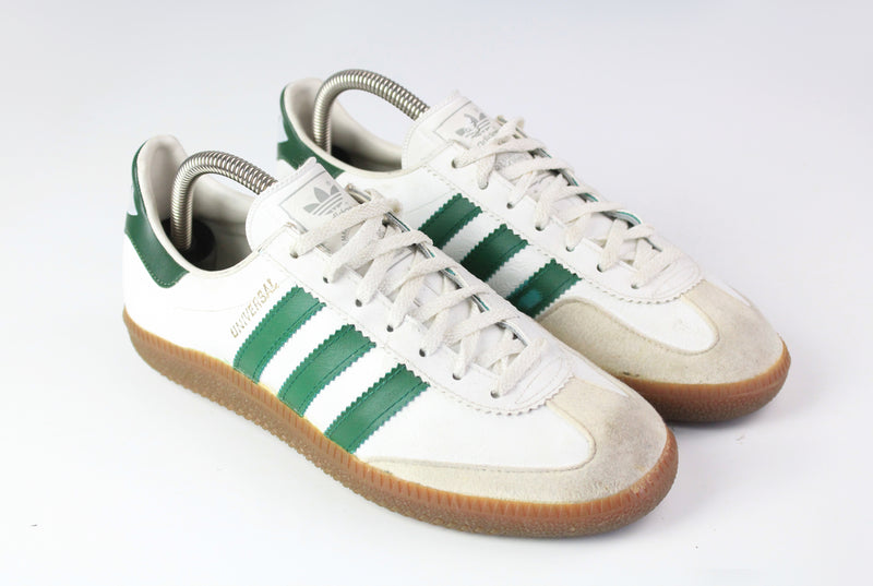 Vintage Adidas Universal Sneakers US 6 made in West Germany white green 80's shoes