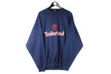 Vintage Timberland Sweatshirt XXLarge navy blue big logo 90s retro crewneck sport jumper