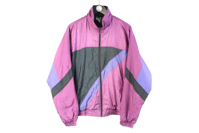 Vintage Puma Tracksuit Large purple 90s retro jacket and pants sport windbreaker classic 