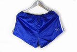 Vintage Adidas Shorts XLarge blue 80s sport polyester made in West Germany runnig