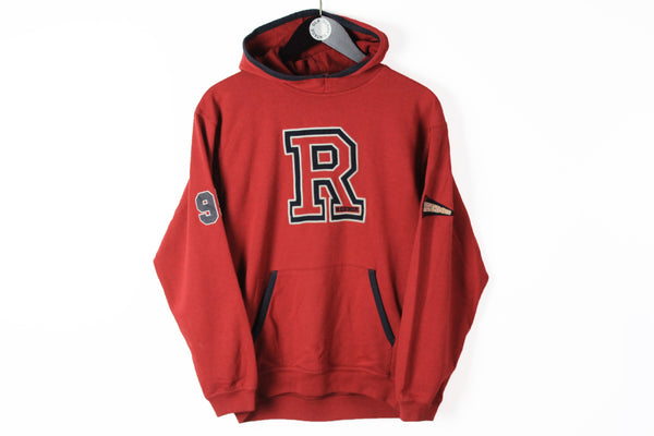 Vintage Reebok Hoodie Small big logo red oversize hooded jumper