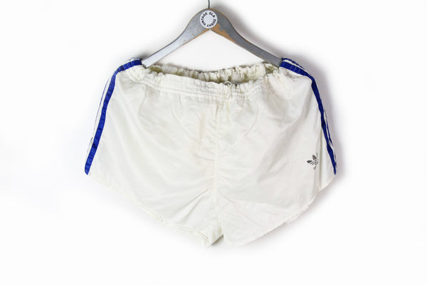 Vintage Adidas Shorts XLarge / XXLarge made in West Germany white classic 70s retro style shorts