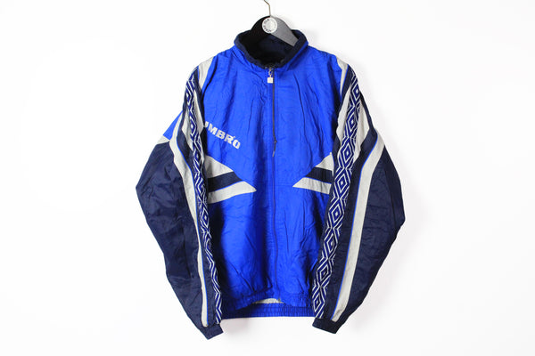 Vintage Umbro Track Jacket Medium / Large blue 90s sport style windbreaker UK 