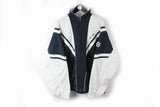 Vintage Champion Track Jacket XXLarge white blue full zip 90's USA style athletic jacket