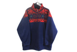 vintage MULTICOLOR FLEECE Sweater men's Size L authentic full zip sweatshirt 90s rare retro hipster winter rave outdoor warm wear mountain