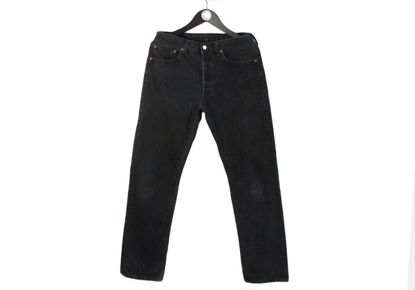 Vintage Levi's 501 Jeans W 32 L 32 black 90s retro USA style denim pants
