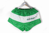 Vintage Adidas Shorts Small / Medium white green big logo 80s sport made in West Germany