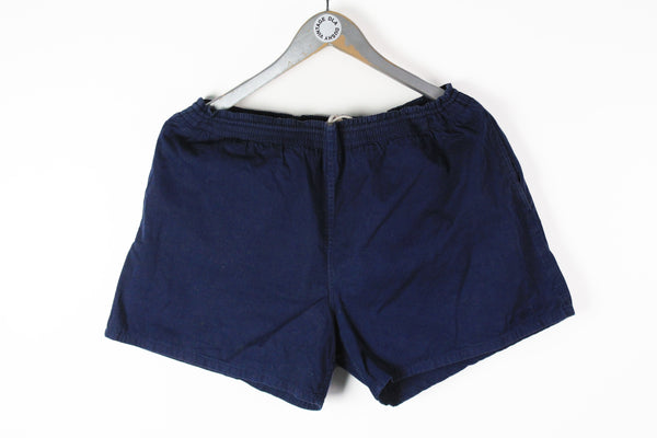 Vintage Adidas Shorts Large blue 80s made in Yugoslavia retro style shorts cotton