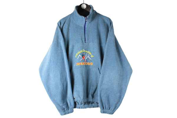 Vintage Fleece 1/4 Zip XLarge / XXLarge sweater trekking 90s retro outdoor ski style sweatshirt