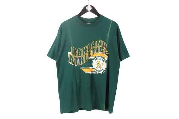 1989 OAKLAND ATHLETICS authentic vintage t-shirt USA sport outfit mens retro sport wear baseball mlb official licensee genuine gray big logo