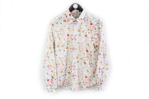 Paul Smith Shirt Medium made in Italy authentic floral print flowers pattern cotton men's shirt