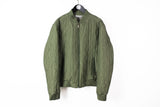 Brioni Quilted Bomber Jacket XXLarge green luxury authentic olive jacket