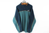 Vintage Puma Fleece XXLarge green 1/4 zip 90s retro sport authentic sweater