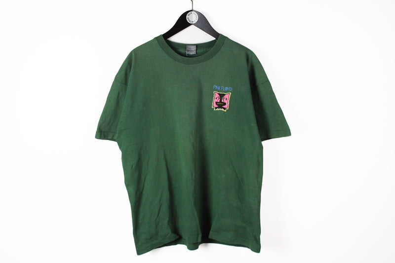 Vintage Pink Floyd T-Shirt Large / XLarge green 90s music rock tee Screen Stars 80s