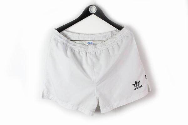 Vintage Adidas Shorts Medium white 90's retro style swimming shorts