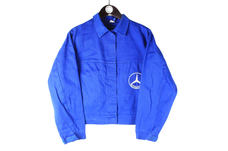 Vintage Mercedes Work Jacket Women's Medium / Large racing sport style 90s classic formula 1 F1 mechanic cropped jacket