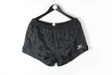 Vintage Puma Shorts Large black 90's West Germany polyester rare shorts