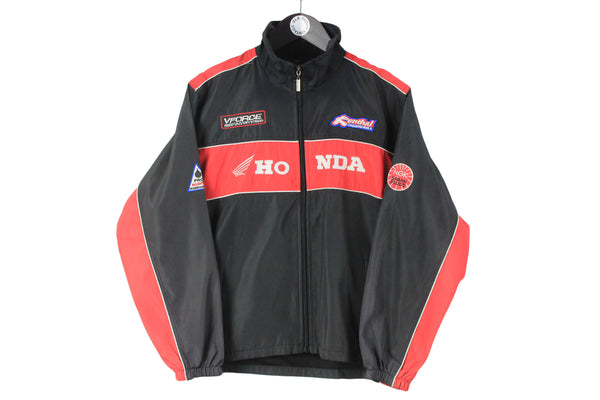 Vintage Honda Jacket Small size men's full zip windbreaker big logo race racing style rare retro 90's outfit car sport authentic athletic wear streetwear