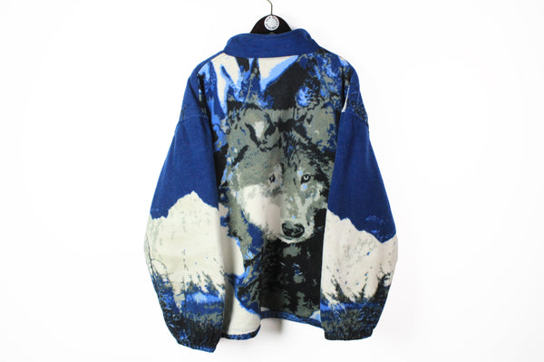 Vintage Wolf Fleece Full Zip XXLarge / 3XLarge