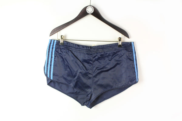 Vintage Adidas Shorts Large navy blue 90's retro style authentic shorts