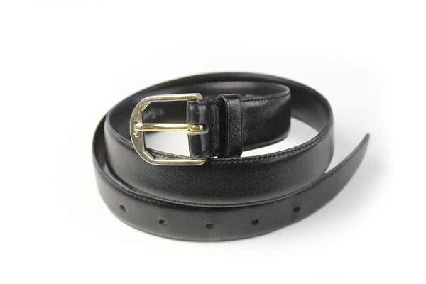 Vintage Yves Saint Laurent Belt black leather luxury classic 90s accessories retro style