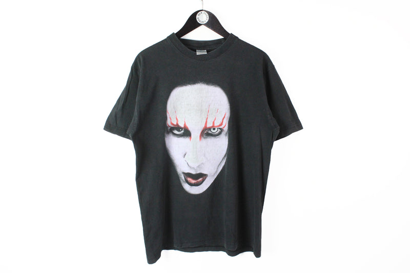 Vintage Marilyn Manson 2000 T-Shirt Large black big logo 00s rare rock tee