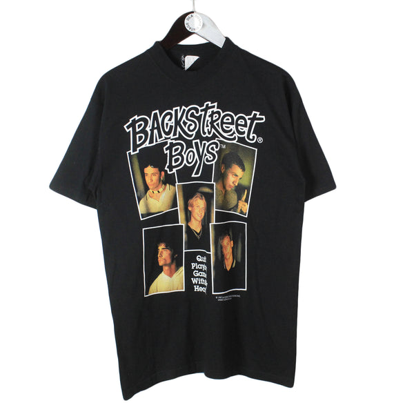 Vintage Backstreet Boys Quit Playing Games Lyrics Scrabble Shirt Large BSB