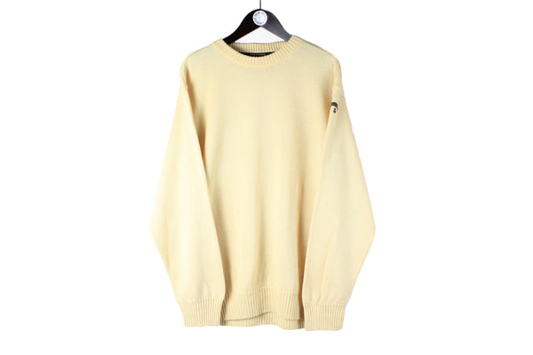 Vintage Paul & Shark Bretagne Sweater Large yellow 90s retro crewneck pullover sweater