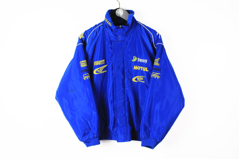 Vintage Subaru World Rally Team Jacket Small / Medium 90s big logo racing blue jacket 
