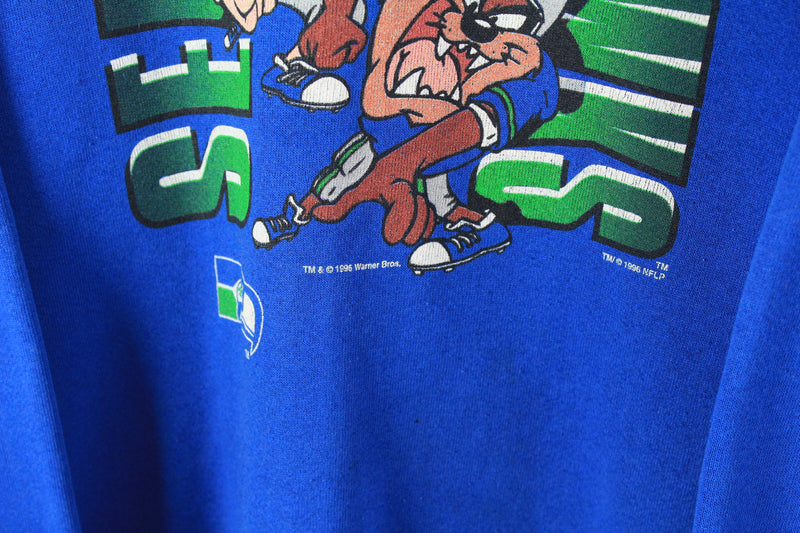 Vintage Seattle Seahawks Warner Bros 1996 Sweatshirt Small