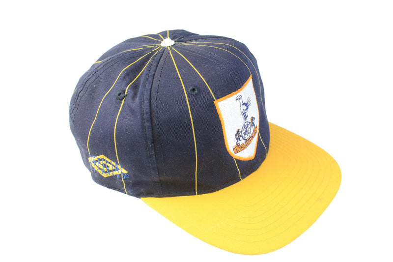 Vintage Tottenham Hotspur Umbro Cap yellow blue big logo 90s football club UK England London sport team