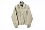 Vintage Wrangler Corduroy Jacket XLarge brown button 90's denim style jacket