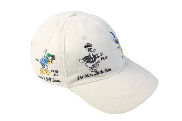 Vintage Walt Disney World Cap gray 90s mickey mouse donald duck cartoon hat