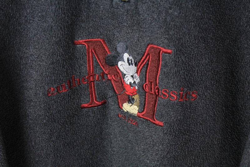 Vintage Disney Mickey Mouse Fleece Half Zip Medium / Large