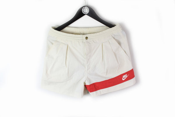 Vintage Nike Shorts Small / Medium white red 90's tennis court retro style shorts