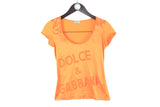 Dolce & Gabbana Underwear Top Women's Medium orange big logo authentic shirt