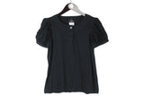 Vintage Chanel T-Shirt Women’s luxury blouse short sleeve black classic top authentic brand cotton tee