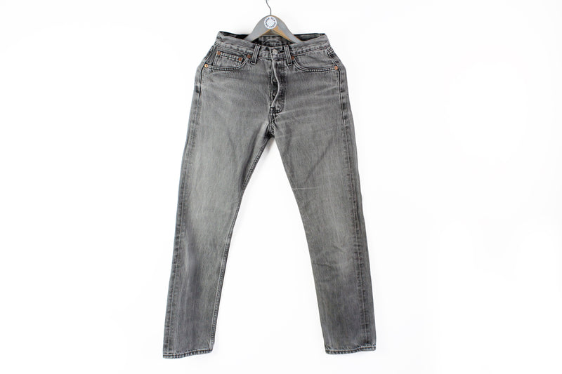 Vintage Levis 501 Jeans W 28 L 32 gray 90s retro style classic denim pants